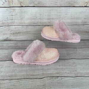 UGG Kids' Girls Sz 4 Cozy II Scuff Slippers Pink Glitter